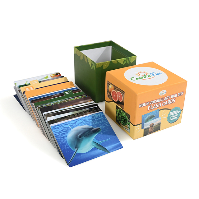 Factory Sight Words Vocabulary Custom Printed Flashcards Kids Educational Animal Flash Cards Game With Box