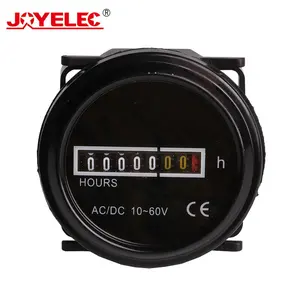 TH-1 7 Digital Round Counters For Generators Motors Boat Meter Time AC/DC10V-60V AC220V-240V Counter Hour Meter Mechanical Timer