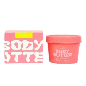 Private label 100ml moisturizing body butter box packaging bath gift set customised fragrance