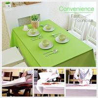 Nappe en plastique imperméable et durable Couverture de table de couleur unie jetable 54*108 nappe pour mariage ou Noël