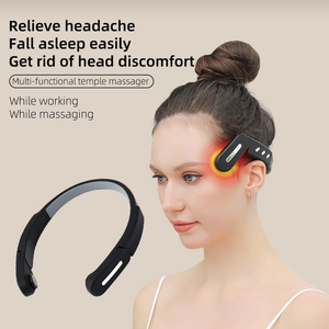 Nuevo instrumento eléctrico para aliviar el estrés, dispositivo para dormir, ansiedad, insomnio, relajación, microcorriente, masajeador de cabeza de templo con música de calor - Product Image 2