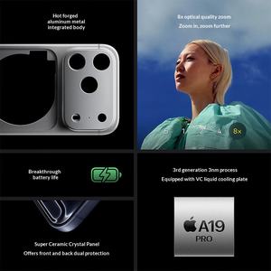 iPhone 17 Pro 5G Auténtico, Doble SIM, Doble Modo de Espera, Chip A19 Pro, Panel de Cristal Super Cerámico, Reconocimiento Facial, Carga Inalámbrica - Product Image 6