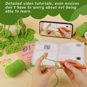 Kit de crochet pour débutants Kit de <span class=keywords><strong>pot</strong></span> de plantes au crochet avec tutoriels détaillés Kit de crochet pour débutants - Product Image 5