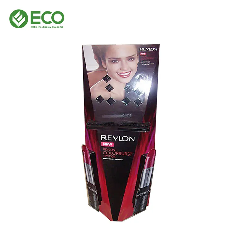 Neues Design Karton Boden Make-up Kosmetik Display Rack Lippenstift Display Stand