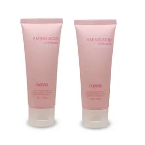 Eco friendly packaging oval squeeze Cosmetic pink squeeze plastic tube cosmetic with flip top