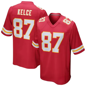 Großhandel Genähte Kansas City Patrick <span class=keywords><strong>Mahomes</strong></span> American Football Trikots 87 Travis Kelce 9 Kenneth Walker Football Shirts - Product Image 2