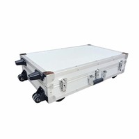 Outil de présentation d'attache-démo dur OEM personnalisé en aluminium Valise de chariot d'équipement robuste avec rembourrage en mousse EVA