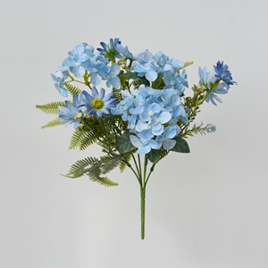 <span class=keywords><strong>Fiori</strong></span> Artificiali in Seta da 50CM Stile INS, Petali <span class=keywords><strong>di</strong></span> Margherita e Ortensia con Fogliame, Piccolo Mazzo <span class=keywords><strong>di</strong></span> <span class=keywords><strong>Fiori</strong></span> Bianchi per Decorazione Casa - Product Image 2