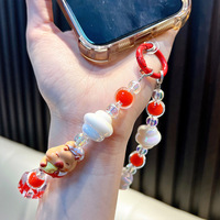 Porte-clés en perles peintes lumineuses BT Capybara, chaîne de téléphone, pendentif boule de poils, bracelet anti-perte, bracelet de poignet, étui pour écouteurs, décoration de sac