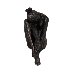 Scultura decorativa di ballerina che riposa, statuetta ornamentale per casa, ufficio, scaffale, soggiorno. - Product Image 3