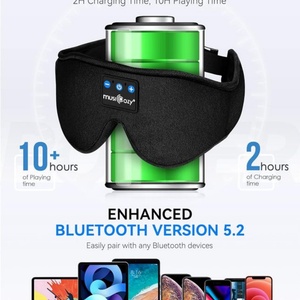 Máscara 3D con Auriculares Inalámbricos para Dormir, Diadema Musical, Audífonos para Dormir, Regalos Geniales para Hombres y Mujeres - Product Image 4