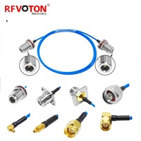 Câble coaxial RF semi-flexible 086 de 30 cm avec connecteurs N femelle vers N mâle, 50 ohms, fourni par l'usine