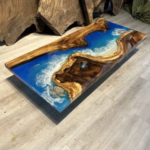 Venta al por Mayor de Mesa de Comedor 2026 para Decoración del Hogar, Modelo Top 1, con Resina Epoxi como en las Fotos, Precio de Fábrica, Muebles para el Hogar - Product Image 3