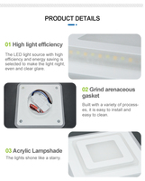 Plafonnier Led carré au Design épuré, 18W, 24W, Offre Spéciale K, 3000K, 4000K, montage en Surface, intensité variable, 6000
