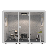 Microphone insonorisé musical cabine d'enregistrement cabine vocale de batterie avec système d'air frais