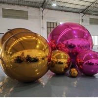 Ballon géant à miroir flottant en PVC brillant pour décoration de fêtes et d'événements boule gonflable à miroir