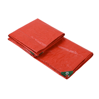 Bâche en polyéthylène haute densité (HDPE) laminée rouge-orange, imperméable et résistante au soleil – Grande vente