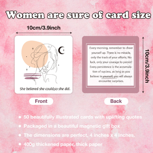 Set <span class=keywords><strong>di</strong></span> Carte Motivazionali per Mindfulness e Affermazioni per Donne, Regalo <span class=keywords><strong>di</strong></span> Carte <span class=keywords><strong>di</strong></span> Affermazione dell'Autostima per Donne, Ragazze e Madri - Product Image 5
