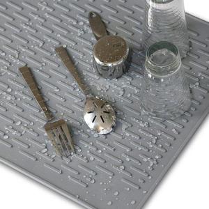 Heat Resistant Kitchen Utensils Draining <b>Mat</b> Foldable <b>Silicone</b> Dish Drying <b>Mat</b> for Counter Top - Product Image 2