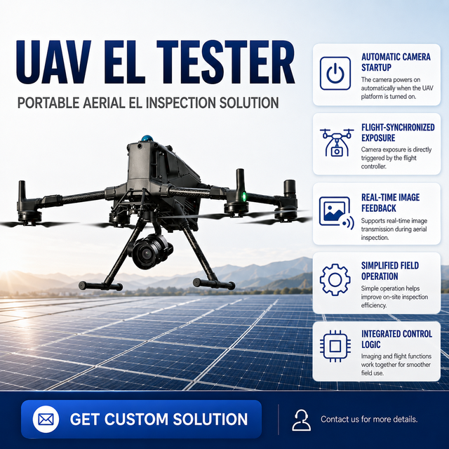 55min Industrial Inspection Drone UAV EL Tester with 12.1MP Camera for PV Module Detection