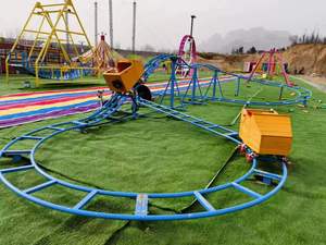 Option de train de montagnes russes en acier intérieur pour enfants pour aire de jeux et parc d'attractions Mini divertissement en plein air à propulsion humaine - Product Image 5