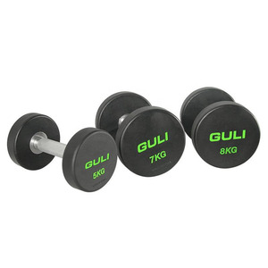 Üretici özel Logo CPU dambıl 2.5kg-50kg spor salonu egzersiz yuvarlak kafa CPU dambıl için üretan PU bells bells - Product Image 6