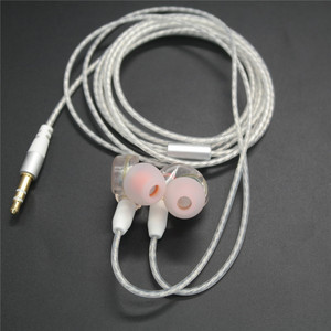 Cable de audio Mmcx plateado y chapado en cobre para Shure Se215 315 425 846 Ue900, núcleo de nailon Tpe, color blanco plateado - Product Image 2