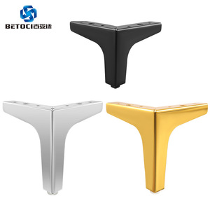BETOCI Iron Furniture <b>Legs</b> 10cm 13cm 15cm 17cm Matte Black Glossy Silver Titanium Gold Heavy Duty Cabinet <b>Sofa</b> Support - Product Image 1