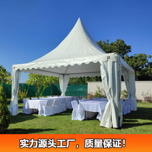 Pyramid <b>Tent</b> Aluminum Frame 4-Season Outdoor Event <b>Canopy</b> With Windows Foldable Rainproof Windproof UV Protection - Product Image 4