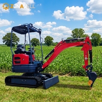 Mini-excavatrice sur chenilles personnalisable 1,8 T, double pompe hydraulique, moteur et boîte de vitesses haute efficacité, puissance 10,2 kW, capacité de montée 30°