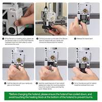 Kit Hotend A1 untuk Bambu Lab A1 Mini, Perakitan Hot End Kecepatan Tinggi, Nosel Baja Keras 0.2/0.4/0.6/0.8mm, Suku Cadang Printer 3D