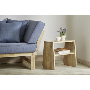 Zapatero de entrada de madera maciza, cojín cómodo, Banco de mesa lateral pequeño, espacio de pasillo espacioso, diferentes alturas, sala de estar - Product Image 5