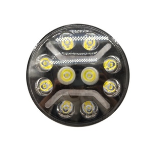 อะไหล่ระบบไฟรถบรรทุกคุณภาพสูง ไฟสปอร์ตไลท์ LED สีเหลืองอำพัน ขนาด 7 นิ้ว รูปทรงกลม 24V A07 ใช้ได้กับรถบรรทุกหนักทั่วไป - Product Image 4