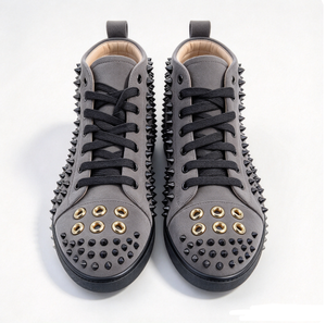 Zapatillas de plataforma gruesa de caña alta para hombre, con cordones, puntera redonda, transpirables, de malla de PU, suela de Phylon, zapatos de skate blancos de cuero genuino para caminar - Product Image 4