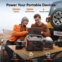 Station d'alimentation portable Explorer 300 292Wh avec batterie LiFePO4, générateur solaire, sorties AC/USB pour camping, chasse et pannes de courant