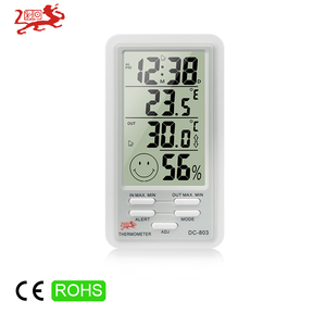 DC-803 kỹ thuật số Nhiệt ẩm kế trong nhà ngoài trời nhiệt độ độ ẩm màn hình với đồng hồ báo thức & Max/Min Bộ nhớ-Nhà Thông Minh - Product Image 1