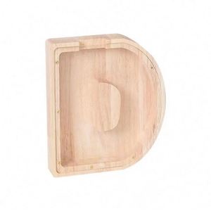 Handcrafted Wooden Letter Piggy Bank Customizable Kids Savings Bank for Birthdays Gift - Product Image 5