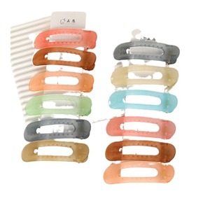 Morandi Colored Hair <b>Clips</b> 12 Cm Plastic Side <b>Clip</b> For Women Daily Use - Product Image 4