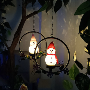 <span class=keywords><strong>Luz</strong></span> Solar LED IP65 para Exteriores, Jardín, Hogar, Encendido Automático en la Oscuridad, Adorno Decorativo de Resina con Forma de Muñeco de Nieve Navideño - Product Image 2
