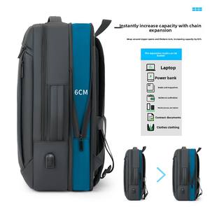Nueva Mochila Personalizada para Hombre, para Viajes de Negocios, con USB, Gran Capacidad, Expandible, Impermeable, para Portátil, para la Escuela - Product Image 3