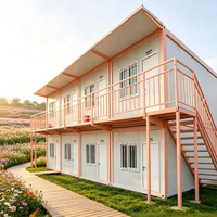 Maison mobile personnalisable, conteneur à assemblage rapide, logement préfabriqué modulaire portable pour bureau/ferme/appartement