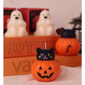 Halloween Home Decor Soy <b>Wax</b> <b>Candle</b> Wholesale Creative Ghost Shape Smokeless Fragrance Gift Box Advanced Atmosphere Aromatherapy - Product Image 4