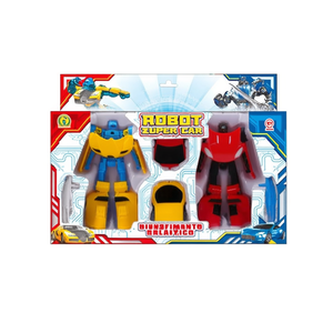 หุ่นยนต์ซุปเปอร์คาร์แปลงร่าง ของเล่นพลาสติก ขนาด 25x34 ซม. ชุดฟิกเกอร์แอคชั่นสำหรับเด็ก - Product Image 1