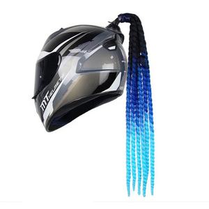 Decoraciones Coloridas para <span class=keywords><strong>Cascos</strong></span> de Moto, Trenzas para <span class=keywords><strong>Cascos</strong></span> de Motocicleta, 11 Colores, Trenza Doble, Cola de Caballo - Product Image 2