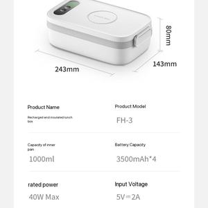 Offre Spéciale : Boîte à lunch chauffante électrique moderne, rechargeable par USB/batterie, portable et sans fil pour usage extérieur, domestique et automobile - Product Image 6