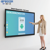 55 65 75 86 Zoll Interaktives digitales Flach bildschirm Whiteboard 4k Smart Board Interaktives LCD-Touch-Display für Besprechungen und Schulen