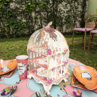 Support de gâteau de Cage à oiseaux en papier décoratif jetable à trois couches pour les fêtes de remise des diplômes de la fête des pères Nouveaux outils de gâteau pour le dessert