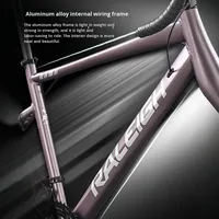 Vélo de route en vente directe d'usine pour adultes, hommes, femmes, étudiants, en alliage d'aluminium, double frein à disque, 16-30 vitesses, fourche à ressort, suspension