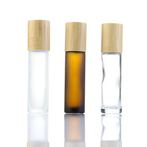 Ingrosso 100pz Bottiglie Quadrate Personalizzate Trasparenti/Satinate per Oli Essenziali e Profumi 5ml/10ml/15ml in Vetro con Tappo in Bambù - Product Image 4