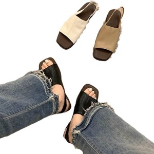 Sandalias Romanas JR Cross-Border para Mujer, Tallas Grandes 35-45, Punta Abierta, Primavera 2025, Suela Plana de Goma, Forro de Piel de Cerdo, Suaves - Product Image 5